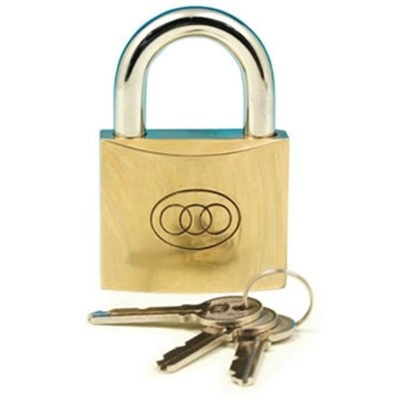 Padlock 15mm x 5.1mm Brass Hardened Shackle with Rust Proof Locking Mechanism