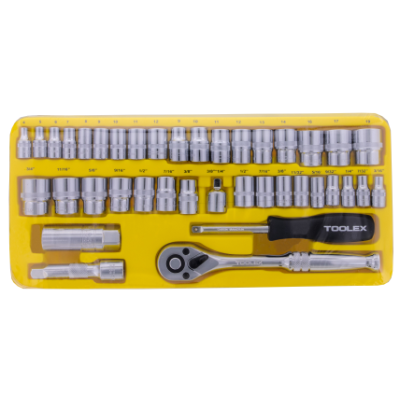 Socket Set 1/4,3/8Dr 39Pc Plastic Insert