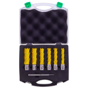 Mag Drill 7Pc Cutter Set HSS 14 16 18 20 22 24mm x 55mm DP Cobalt M35 In BMC