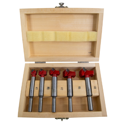 Forstner Bit Set 5Pc High Speed Steel metric 15mm - 35mm
