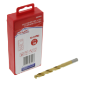 HSS Twist Drill Bit 10mm 10PK Ti-Nite Coated W9 Material Pack of 10 Pieces