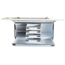 Truck Box Steel 1400 x 500 x 700 White with 5 Drawers