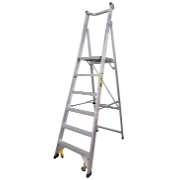 Ladder Platform Ht 1.8m 150kg Aluminium Industrial 2.7m Spring Wheel As/Nzs1892.1:1996
