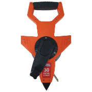 Tape Measure 30M Steel Blade x 13m Wide Open Frame Heavy Duty Nylon Coated