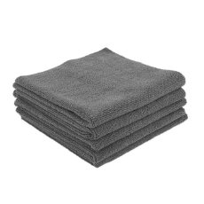 Microfibre Cleaning Towel 300 GSM 40 x 40CM 20 Pack Grey Stitched Edge Slick Finish