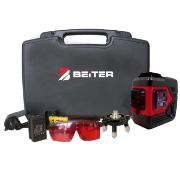 Laser Level Red Beam 4 Point With Cross Line Pro Kit Beiter Class 2 635nm and 650nm Diode