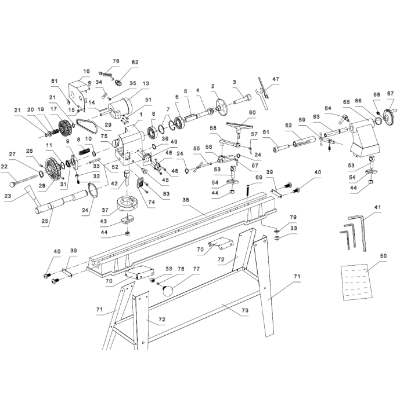 Wood Lathe Handle Assembly Suit 531161-64 531592