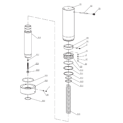 Ram Kit 1 Seals R10-R22 Suit 595200 Hydraulic Press