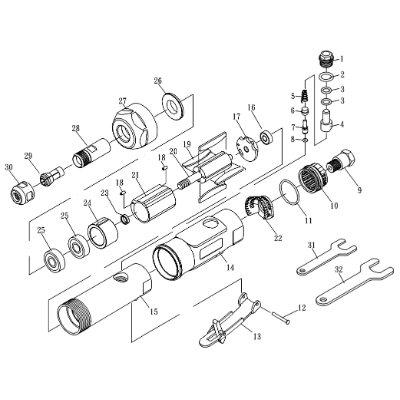 Air Prof Die Grinder 1/4