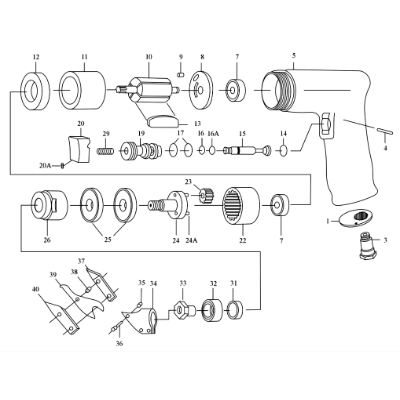 Air Shear Replacement Blades Suit 534364