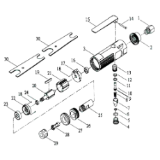 Air Die Grinder Spanners (2) Suit 1/4