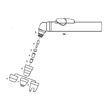 Plasma 40 Torch Handle & Trigg Suit 580150 Barcoded & Descrip