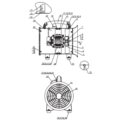Fan Ventilation 250mm Handle Suit 594294
