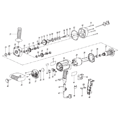Mixing Paddle 100MMX450MM M14 X 2 Thread To Suit 598034 Toolex Mixer