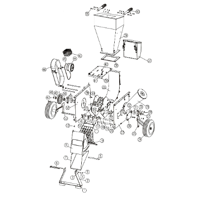 Wheel Support To Suit 597466 511463 6.5HP Chipper & Shredder