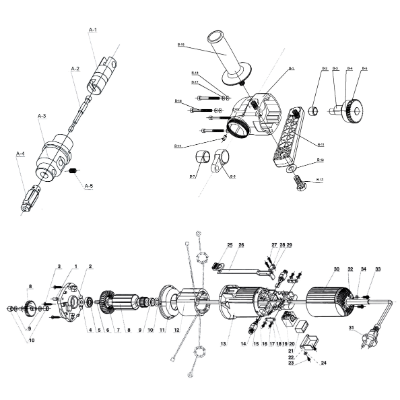 Carbon Brush Cap Suit 596701 596702 2.5MM & 4.0MM Toolex  Nibblers