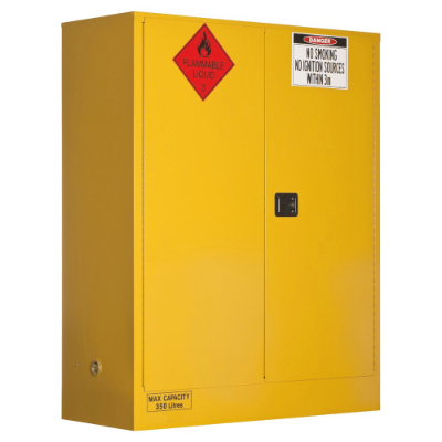 Flammable Storage Cabinet 350L 3 Shelves 1825x1100x500mm Complies to Aus Standard