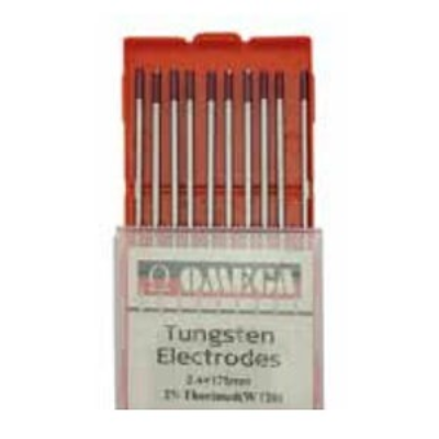 Tig Tungsten Thoriated 1.6mm Pack Of 10 Red Tip DC Only 10162T