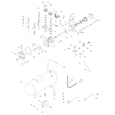 A/C Gasket Set To Suit 594445 including Oil Gasket 3.0hp Twin Drive Compressor Pump