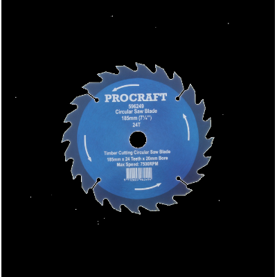 Circular Saw Blade 185MM 24TH Timber Cutting w/ 20MM Bore So  Per Single Blade & 10 Pack of