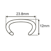 C Hog Ring Staples Zinc Alloy Sharp 23.9mm Crown 12mm Leg Box 10000 Suit 595495