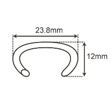 C Hog Ring Staples Zinc Alloy Sharp 23.9mm Crown 12mm Leg Box 10000 Suit 595495