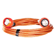 Power Lead Braided 15M 10amp With IP66 Plug & Socket Heavy Industrial Australian Assembly