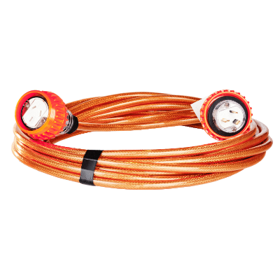 Power Lead Braided 15M 10amp With IP66 Plug & Socket Heavy Industrial Australian Assembly