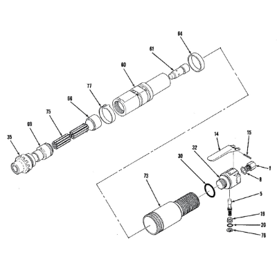 Air Needle Scaler Cylinder Suit 512128 Part 14