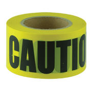 Barrier Tape Caution Yellow black 100m x 7.5cm Single side print