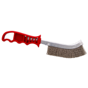 Universal Hand Scratch Brushes 265x140x25 Stainless Steel crimped wire 0.30mm plastic ha