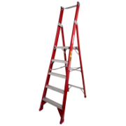Ladder Platform Ht 1.5m 150kg Fibreglass 5 Steps 2.4m AS/NZS Standard Platform 430x350mm