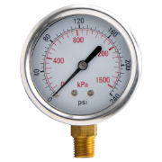 Gauge 1600Kpa 63mm Oil Bot 1/4