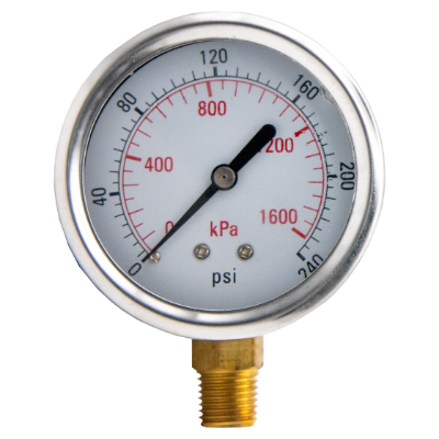 Gauge 1600Kpa 63mm Oil Bot 1/4