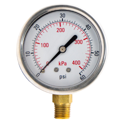 Gauge 400 Kpa 63mm Oil Bot 1/4
