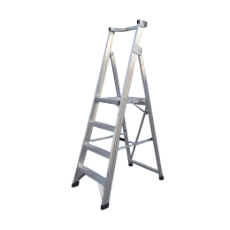 Ladder Platform Ht 1.2m 150kg Aluminium Industrial 2.1m Spring Wheel As/Nzs1892.1:1996
