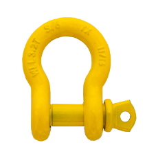 Shackle Bow Screw Pin  16mm x 19mm  Paint Yellow 3.2 tonne WLL AS2741-2002 S209